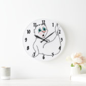 Überraschendes Siegel Große Wanduhr (Zuhause)