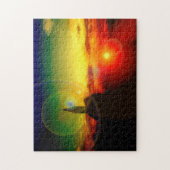 Überraschendes Sonnenuntergang Puzzle (Vertikal)
