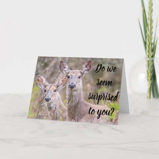 ÜBERRASCHT? WIR SIND! SIE SIND ***40*** KARTE (Vorderseite)