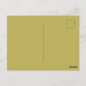 Überraschte Braut auf einer Frühlingswiese Postkarte (Rückseite)