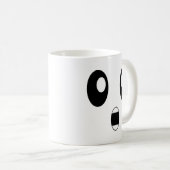 Überraschte Emoji entsetzte Emoticon-sprachlose Kaffeetasse (VorderseiteRechts)