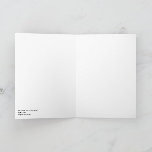 Überraschte Katze - leer Karte (Innenseite)