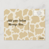 Überraschte Kuh Postkarte (Rückseite)