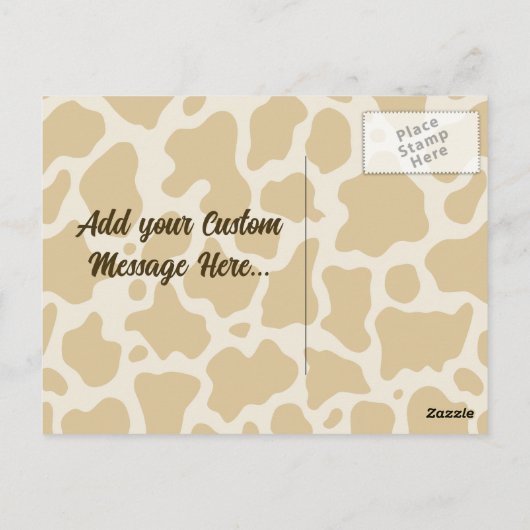 Überraschte Kuh Postkarte (Rückseite)