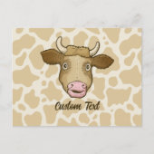 Überraschte Kuh Postkarte (Vorderseite)