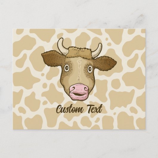 Überraschte Kuh Postkarte (Vorderseite)