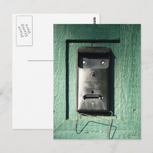 Überraschte Mailbox Postkarte (Vorne/Hinten)