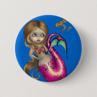 "Überraschte Meerjungfrau-" Knopf Button