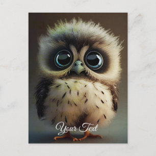 Überraschte Owlet. Postkarte