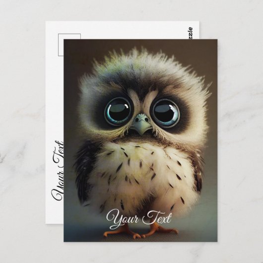 Überraschte Owlet. Postkarte (Vorne/Hinten)