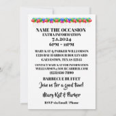 ÜBERRASCHTE PARTY EINLADUNG (Rückseite)