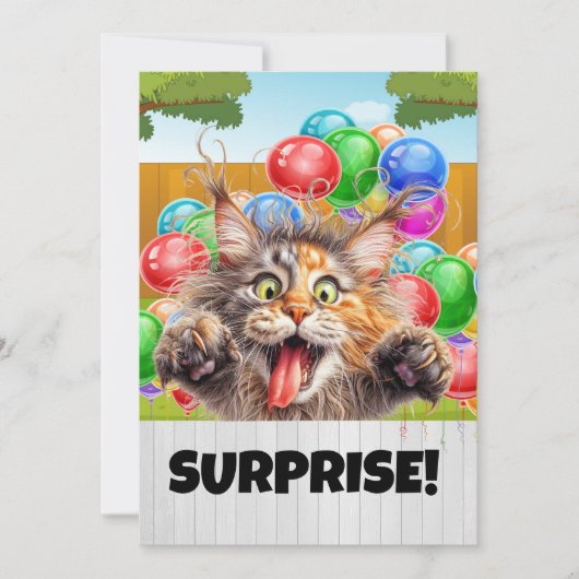 ÜBERRASCHTE PARTY EINLADUNG (Vorderseite)