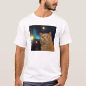 Überraschte Raum-Miezekatze T-Shirt (Vorderseite)