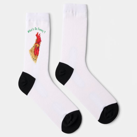 Überraschte Rooster Socken spielerisch - Was so lu (Rechts)