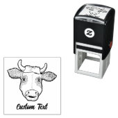 Überraschte selbstfärbende Briefmarke der Kuh Permastempel (Beispiel)
