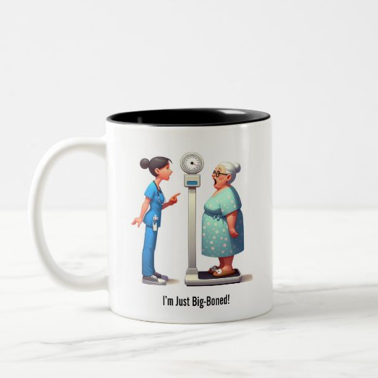 Überraschte Senior vs Evil Scale Zweifarbige Tasse (Links)