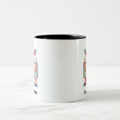Überraschte Senior vs Evil Scale Zweifarbige Tasse (Mittel)