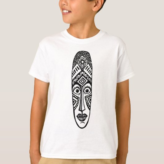 Überraschte Tiki-Maske T-Shirt (Vorderseite)