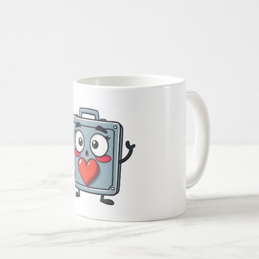 Überraschte Toolbox mit Pop-Up-Herz Kaffeetasse (VorderseiteRechts)