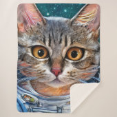 Überraschte Weltraumkatze Sherpadecke (Vorderseite)