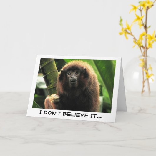 ÜBERRASCHTER AFFE KARTE (Gelbe Blume)