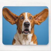 Überraschter Basset Hound Mousepad (Vorne)