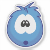 Überraschter blauer Nieser Aufkleber (Vorderseite)