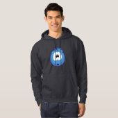 Überraschter blauer Sneezie Hoodie (Vorne ganz)