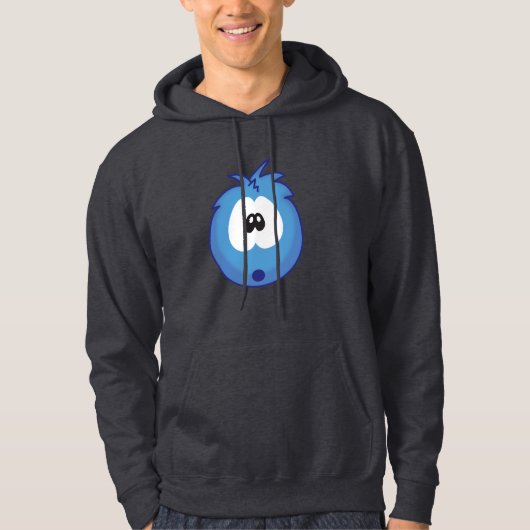 Überraschter blauer Sneezie Hoodie (Vorderseite)