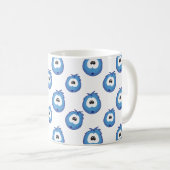 Überraschter Blaues Niesie-Muster Kaffeetasse (VorderseiteRechts)