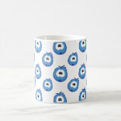 Überraschter Blaues Niesie-Muster Kaffeetasse (Mittel)