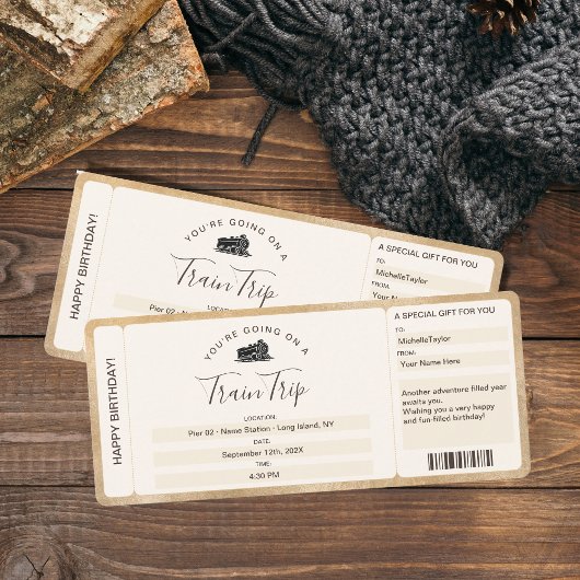 Überraschter Boarding Ticketausflug Einladung