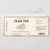 Überraschter Boarding Ticketausflug Einladung (Vorderseite)