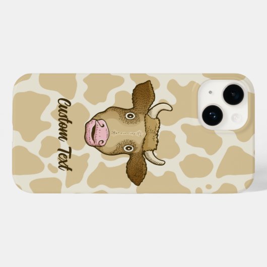 Überraschter Fall von Kuh Case-Mate iPhone Hülle (Rückseite (Horizontal))