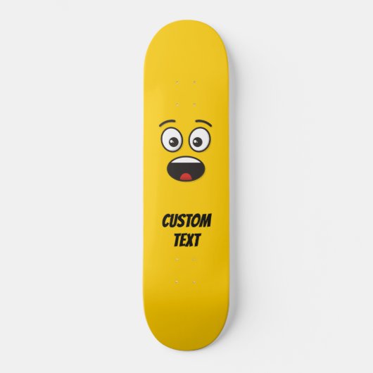 Überraschter Gesichtsausdruck Skateboard (Vorderseite)