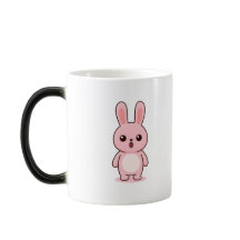 Überraschter Hase Minimal Kawaii Stil