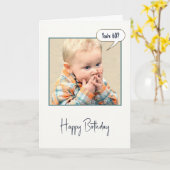 Überraschter kleiner Junge zum 60. Geburtstag Karte (Gelbe Blume)