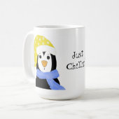 Überraschter Pinguin - Nur Chillin' Kaffeetasse (Vorderseite Links)