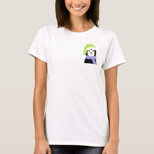 Überraschter Pinguin T-Shirt (Vorderseite)