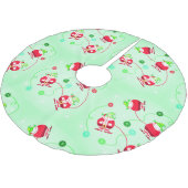 Überraschter Santa Polyester Weihnachtsbaumdecke (Schrägansicht)