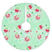 Überraschter Santa Polyester Weihnachtsbaumdecke (Vorderseite)