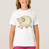 Überraschter Widder Schaf Lustige Bauernhof Tiere T-Shirt (Vorderseite)