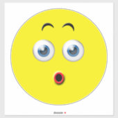 Überraschtes Emoji Aufkleber (Blatt)