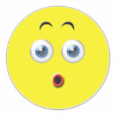Überraschtes Emoji Aufkleber (Vorderseite)