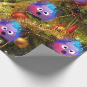 Überraschtes Emoji kacken Weihnachten Geschenkpapier (Ecke)