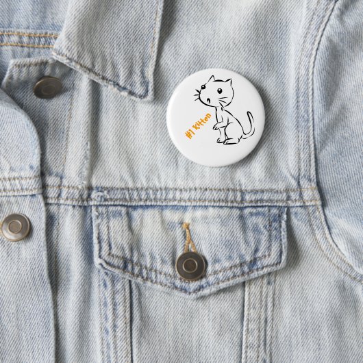 Überraschtes Kätzchen #1 Button (Beispiel)