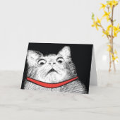 Überraschtes Katzen-Keuchen Meme - Gruß-Karte Karte (Gelbe Blume)