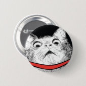 Überraschtes Katzen-Keuchen Meme - Pinback Knopf Button (Vorne & Hinten)