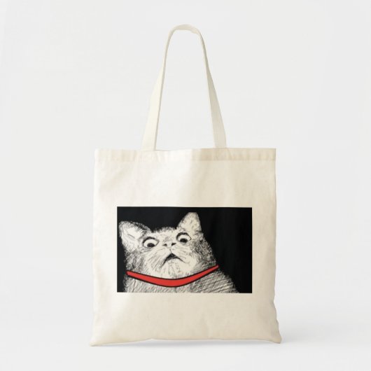 Überraschtes Katzen-Keuchen Meme - Taschen-Tasche Tragetasche (Vorne)