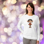 Überraschtes Weihnachtself-T-Shirt für Mädchen T-Shirt